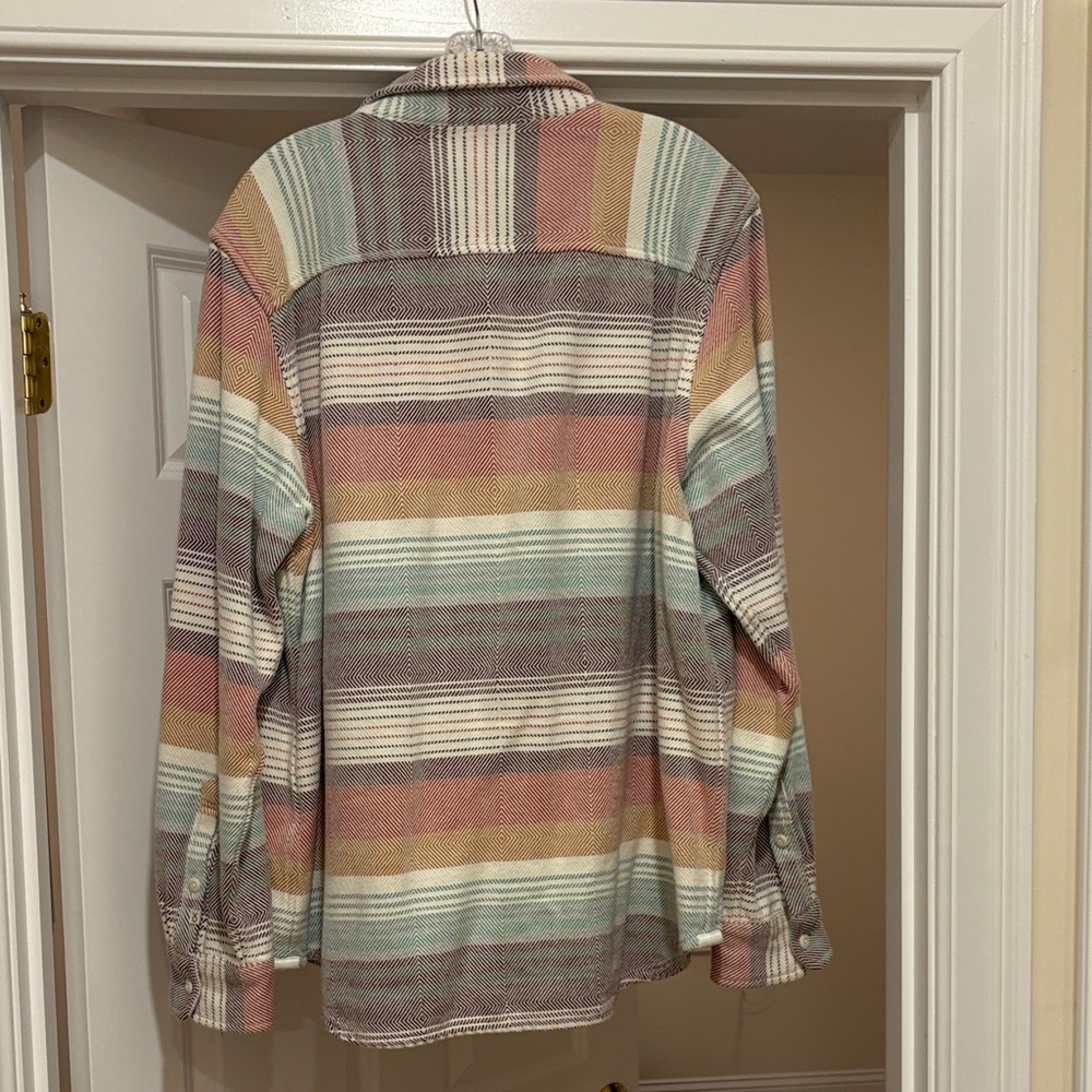 Outerknown Multicolor Striped Casual Button Down Shirt - Picture 3 of 4